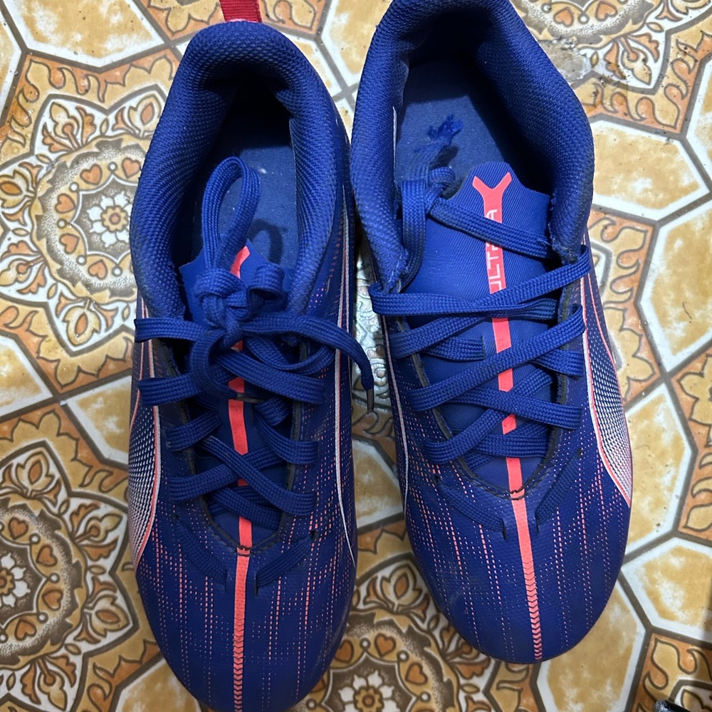 Puma Men's Navy and Red Athletic Shoes